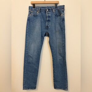 Levi’s 501 Original Fit Men’s Jeans 35x34 Light Wash Straight Leg